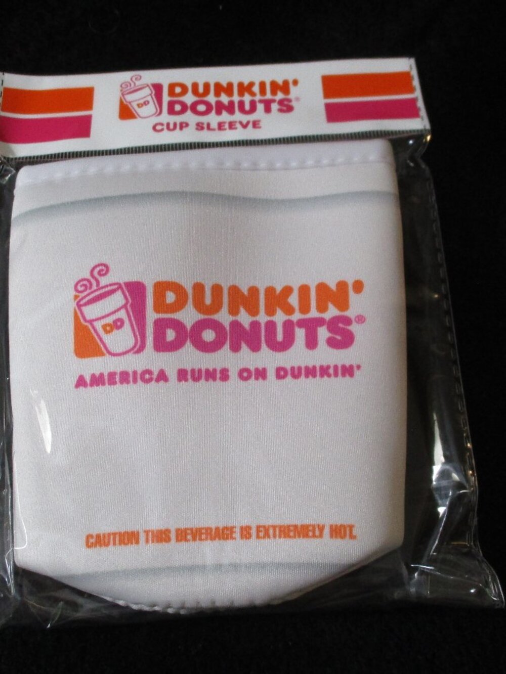 Dunkin Donuts White Cup Sleeve Koozie NEW